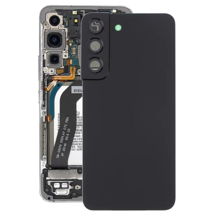 For Samsung Galaxy S22 5G SM-S901 Battery Back Cover with Camera Lens Cover (Black) - Best Cell Phone Parts Distributor in Canada, Parts Source For Samsung Galaxy S22 5G SM-S901 Battery Back Cover with Camera Lens Cover (Black) - Best Cell Phone Parts Distributor in Canada, Parts Source
